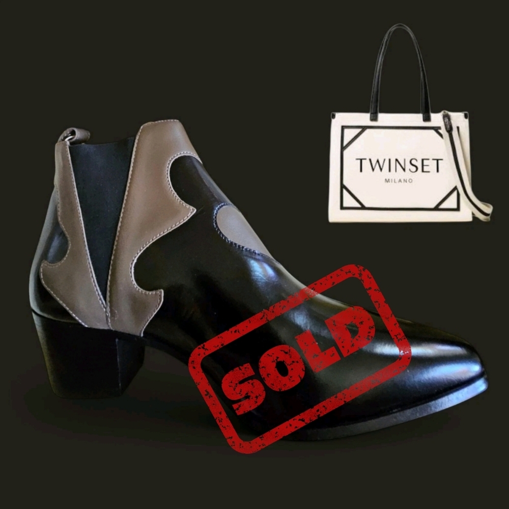 Black and Brown Men's Ankle Boots